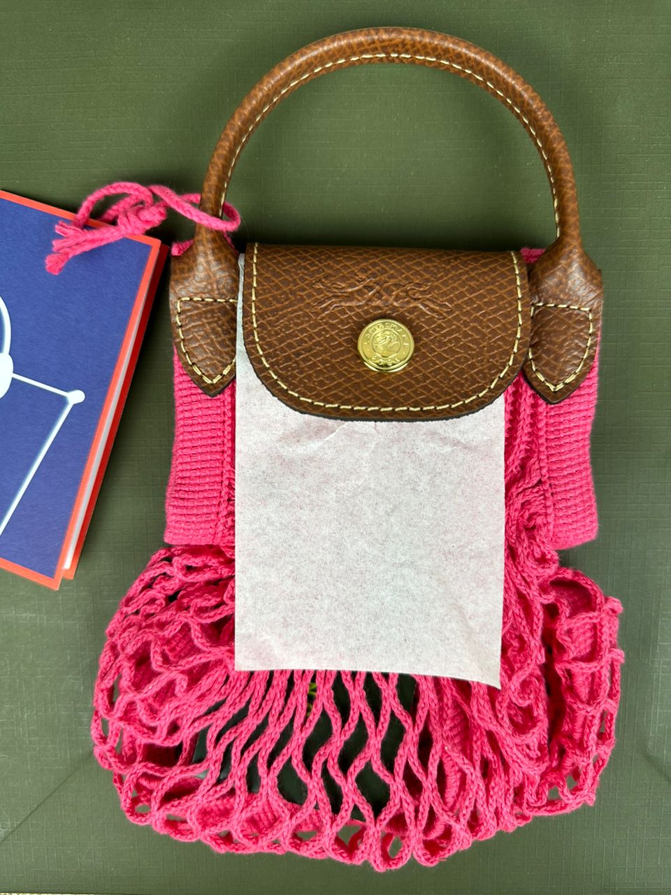 Longchamp Le Pliage Filet Crossbody Bag XS CANDY Pink Mini